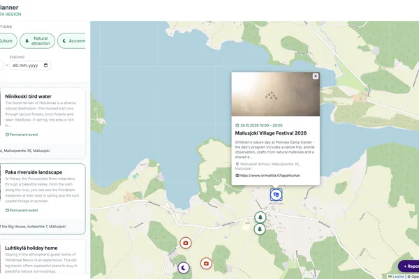 Activity Map for rural events: making local life easier to discover