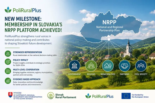 PoliRuralPlus Contributes to National Policy: Membership in Slovakia’s NRPP Platform Achieved